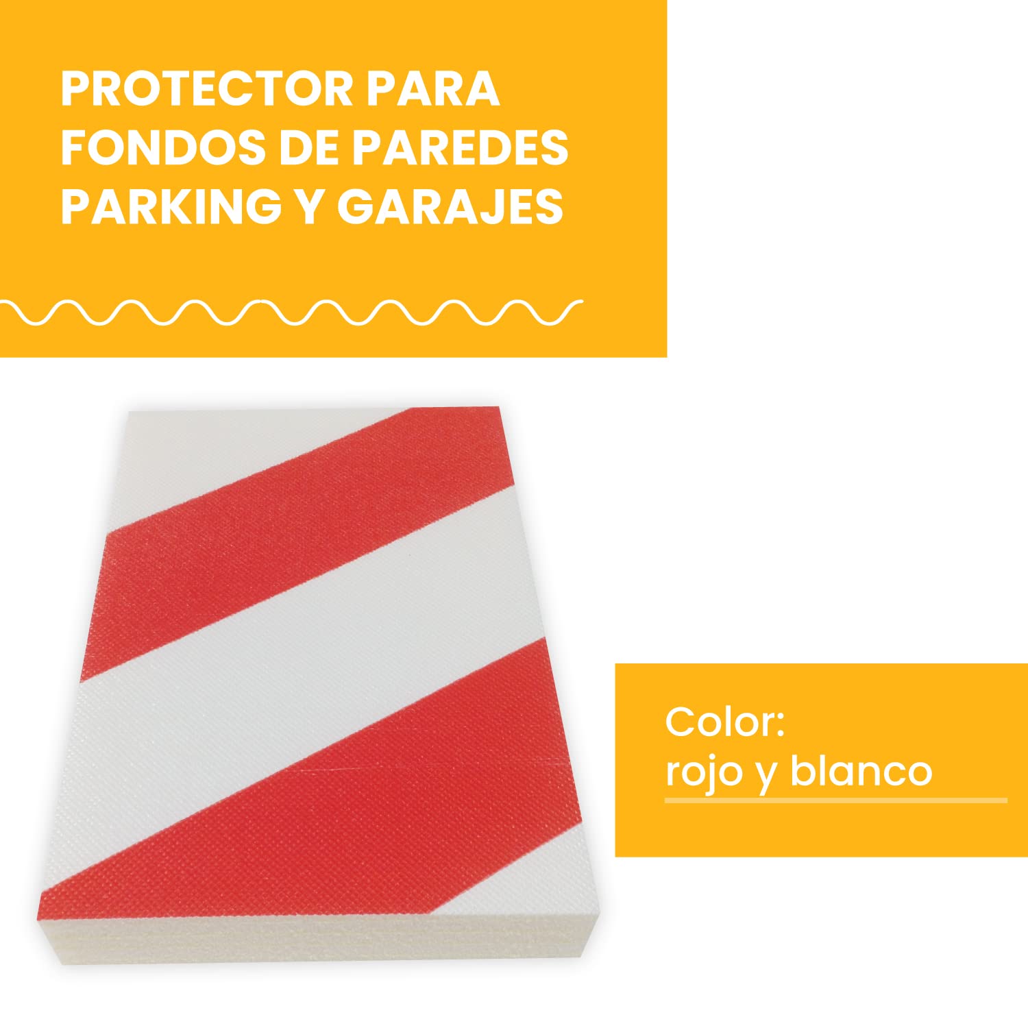 Froadp Paraurti Parcheggio - Fermaruote Con Strisce Riflettenti, Gomma, 60x12x10cm (1 Coppia) - Foto 8