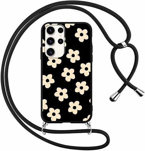 Foonary Coque pour Samsung Galaxy S23 Ultra 5G avec Cordon de Collier, Aesthetic