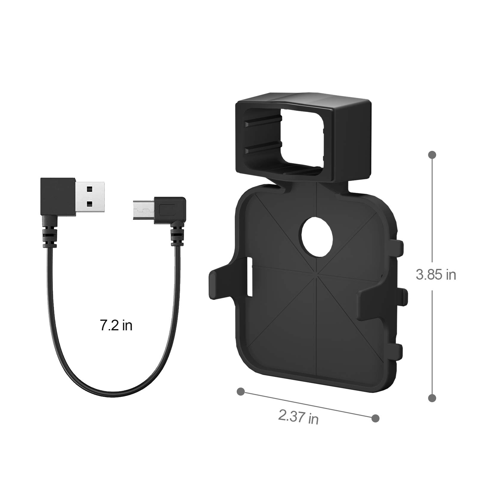 HOLACA Outlet Support mural Hunger pour module Blink Sync 2, support pour surveillance extérieure et intérieure Blink avec câble (noir, 1 pièce)