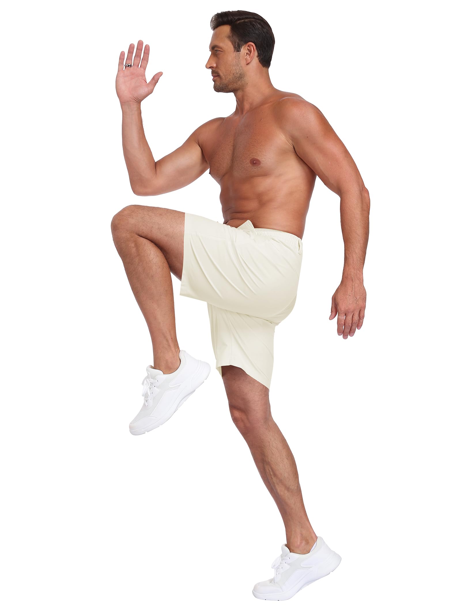 Zoofly Short de Golf pour Homme Taille élastique Short Cargo été Bermuda décontracté Coupe Classique Pantalon habillé avec Poches