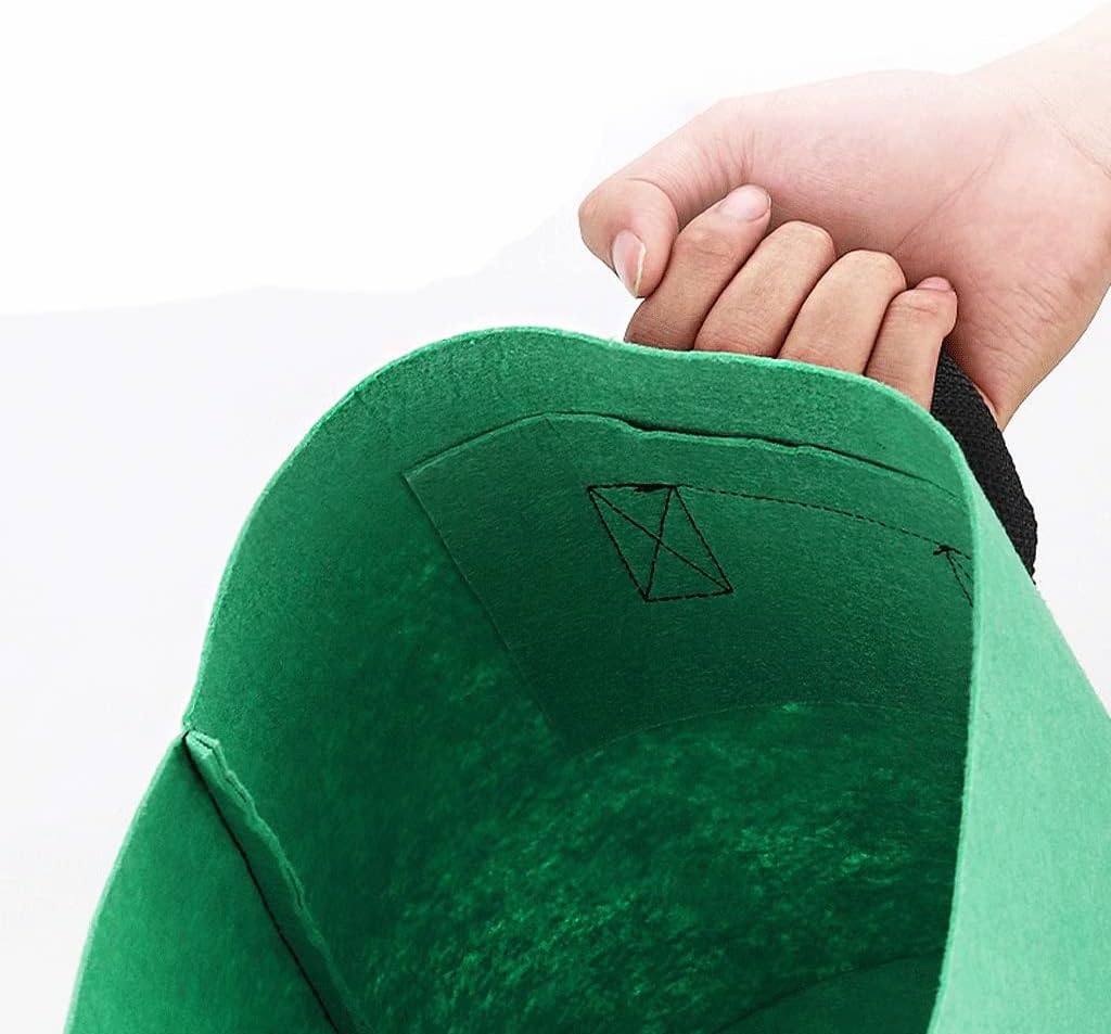 Aeration Fabric Pots Portable Thickened Non Woven Plant Grow Bag 2/4/10/17/32 Gallon Nursery Bag Grow Bag for Vegetable Plant Grow Bag 3 Packs Grow Bags (Color : Green, Size : (32gallon) 50 * 60