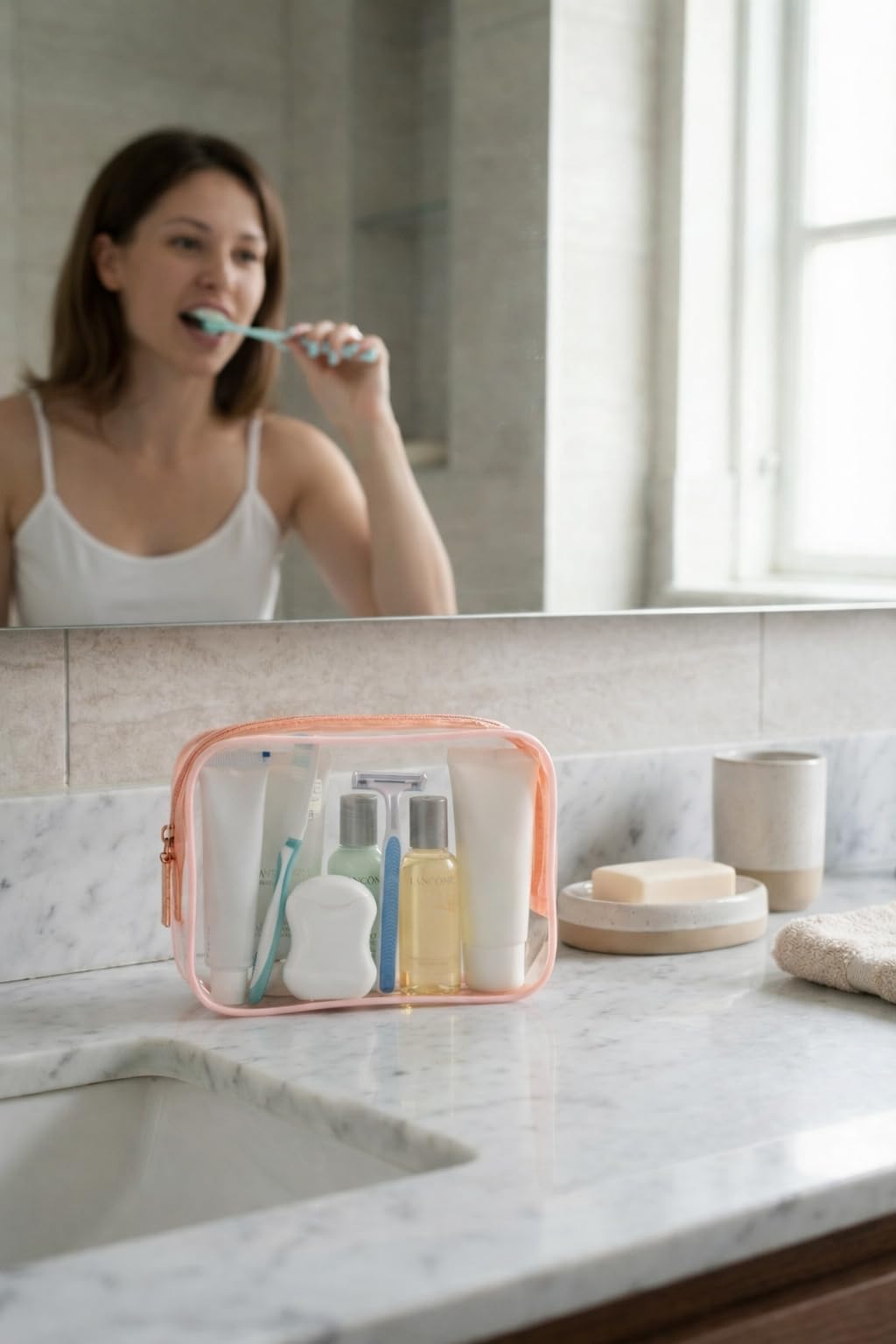 Buminee Small Travel Toiletry and Makeup Pouch