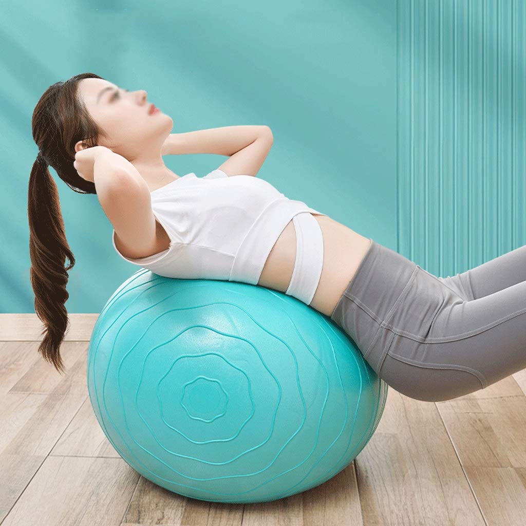 Gymnastikball Übung Ball Yoga Ball Stuhl mit Fußpumpe, Anti-Rutsch- und explosionssicher, Geburtsball-Massagekugel for Yoga Pilates Balance Training