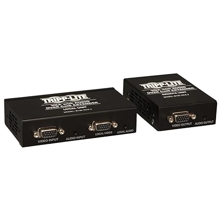 Tripp Lite VGA with Audio over Cat5 / Cat6 Extender, Transmitter and Receiver with EDID Copy, 1920x1440 at 60Hz(B130-101A-2)
