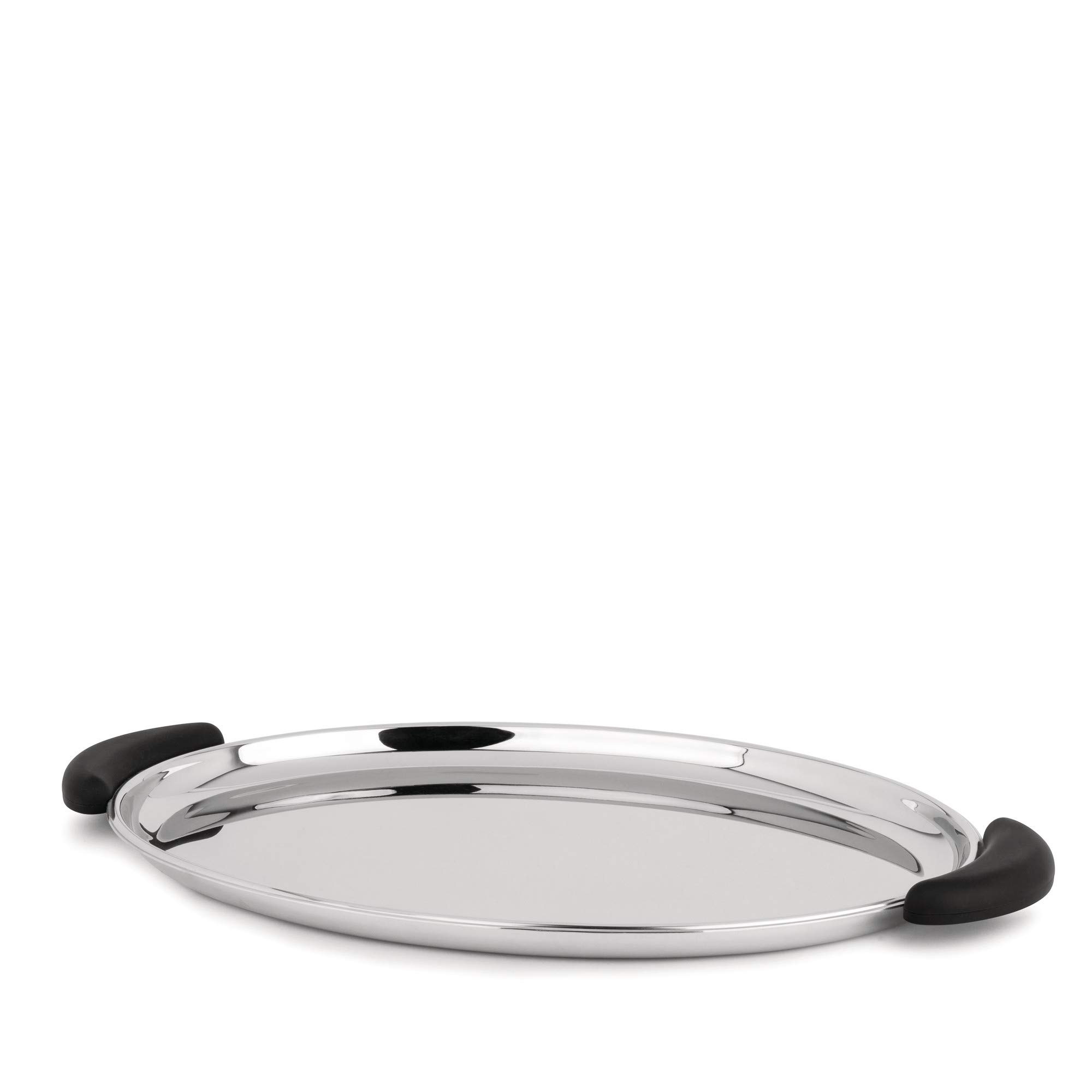 Alessi Silver Officina Bombe Oval Tray,