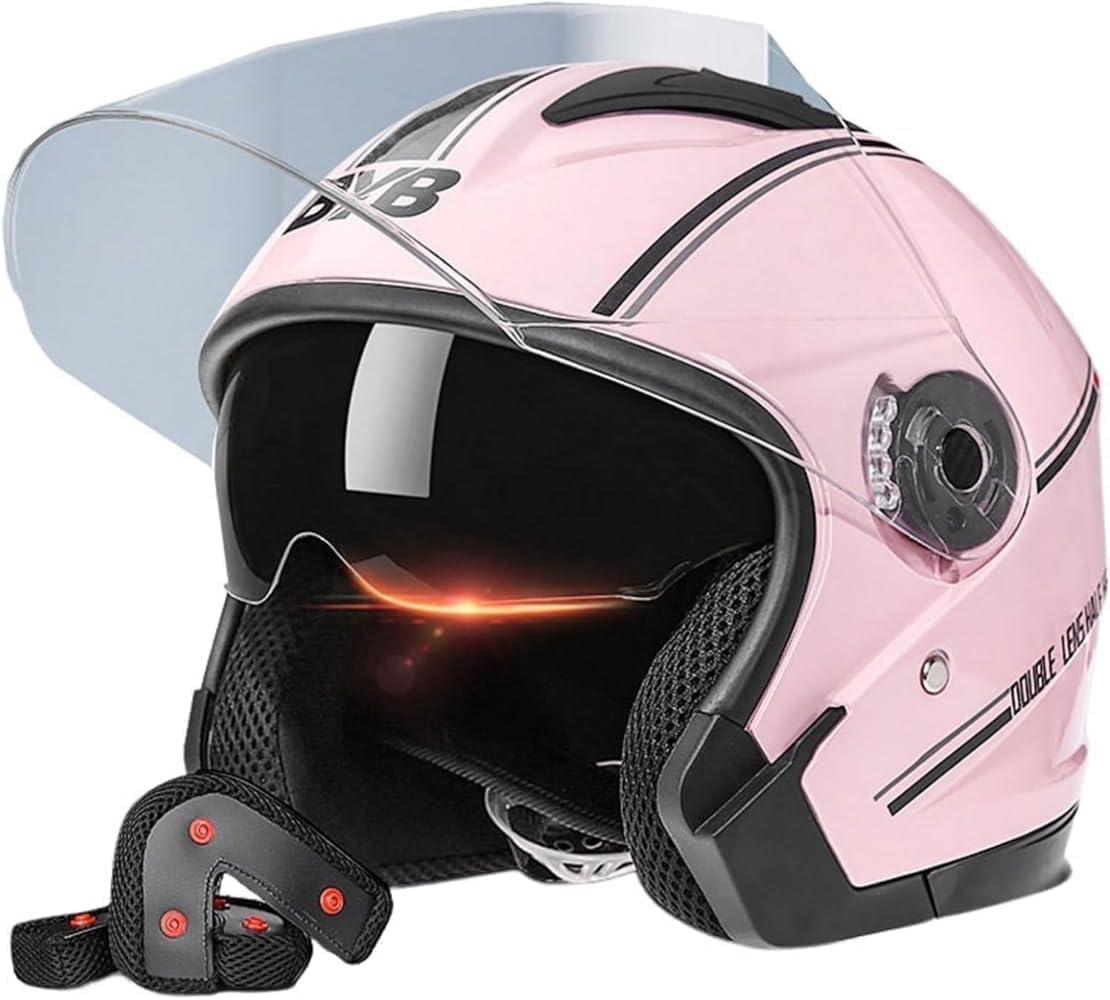 Amazon.co.jp: Piawokl 自転車 ヘルメット バイザー付 ダブルシールド