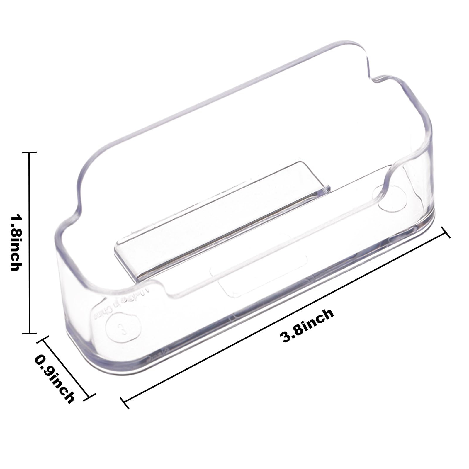 KINBOM 16pcs Plastic Business Card Holder, 3.8x1.4x1.8 Inch Clear Acrylic Business Card Stand for Desktop Office Front Desk Display - Image 2