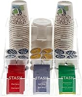 Vista 4 de OnDisplay Kona Kai - Organizador de acrílico para tazas, tapas, azúcar, cápsulas de café, té y más