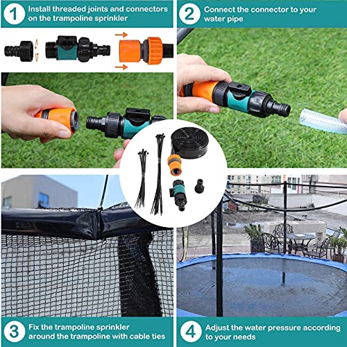 RBSFL Trampolin Sprinkler, das Beste Trampolin Spielzeug im Sommer, Verdickter Trampolin Wassersprinkler kann im… – Bild 4