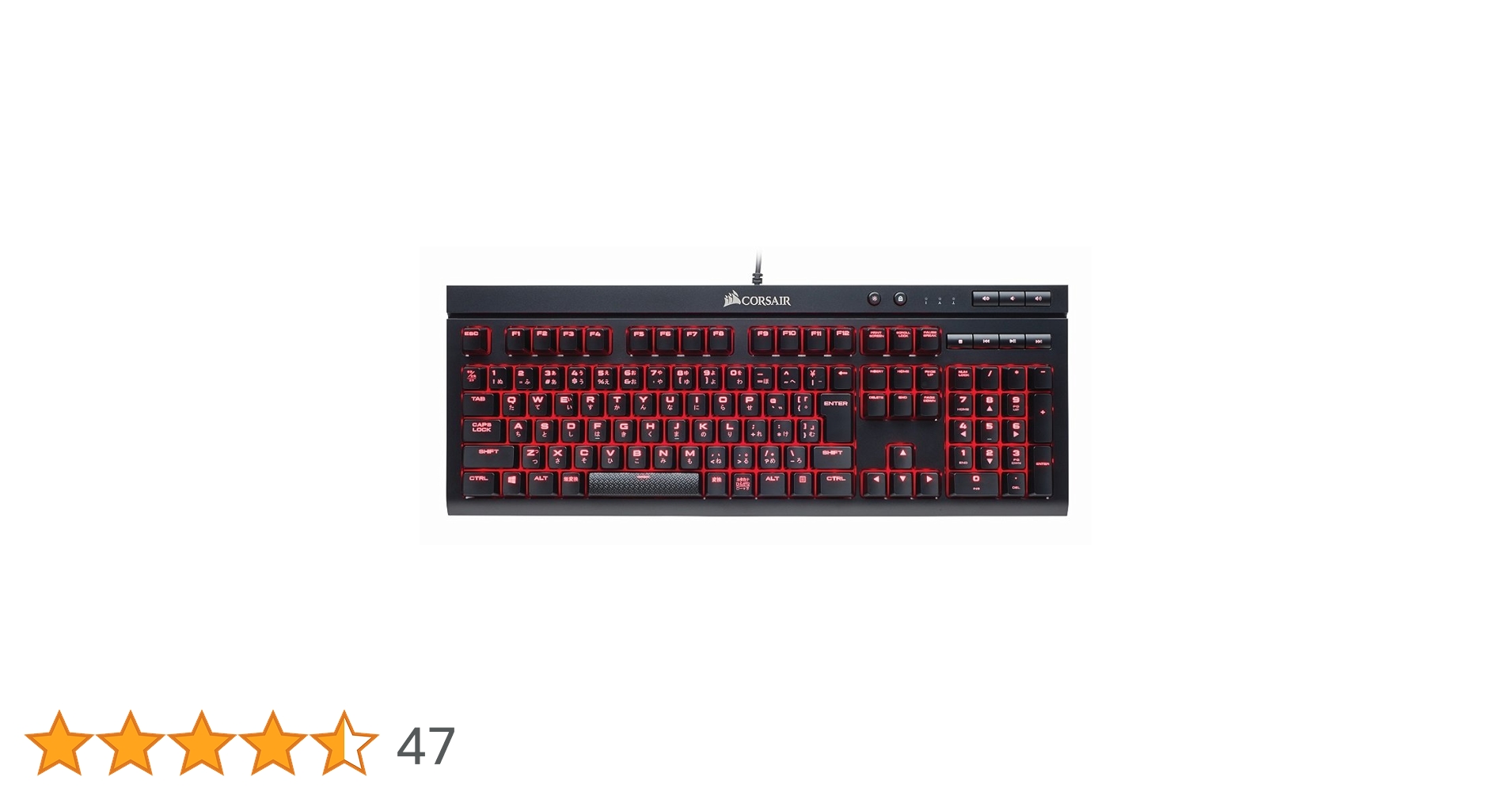 キーボー Amazon.co.jp: Corsair K68 Cherry MX Red -日本語ゲーミング