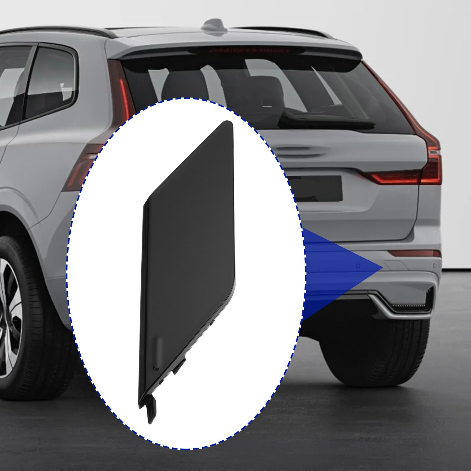 Cache-attelage Arrière pour Voiture 39849034 Accessoire de Protection pour Pare-Chocs Arrière Compatible avec Volvo XC60 Noir