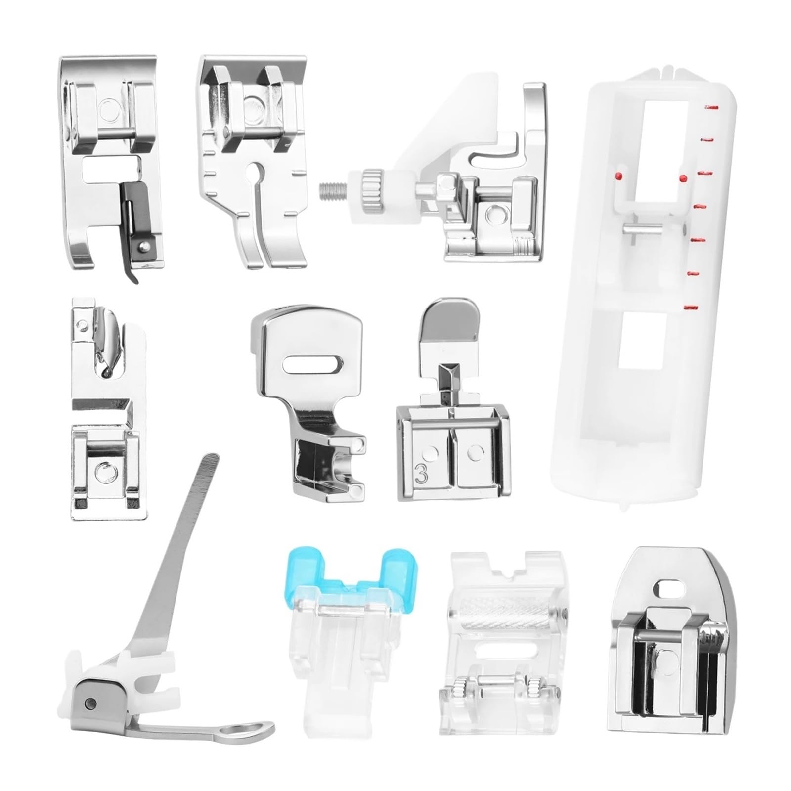 11Pcs Sewing Machine Presser Foot Set Snap On With Pleating Invisible Zipper Accessories