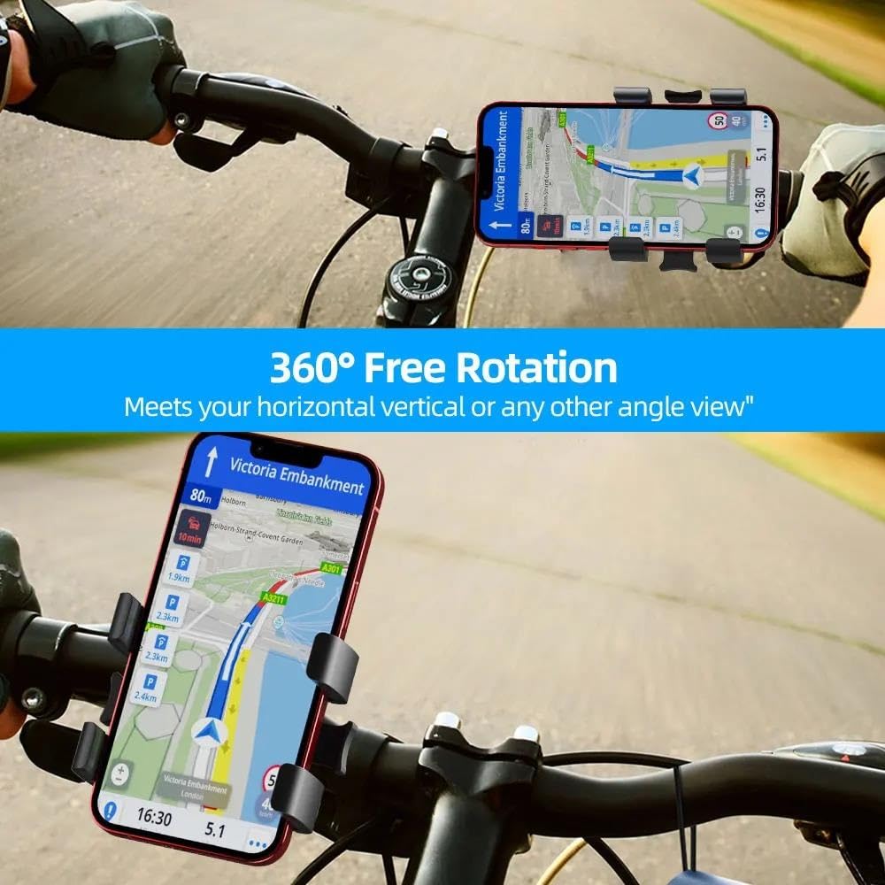 Supporto Telefono Bici Universale Moto Scooter Manubrio Cellulare Staffa GPS Attacco