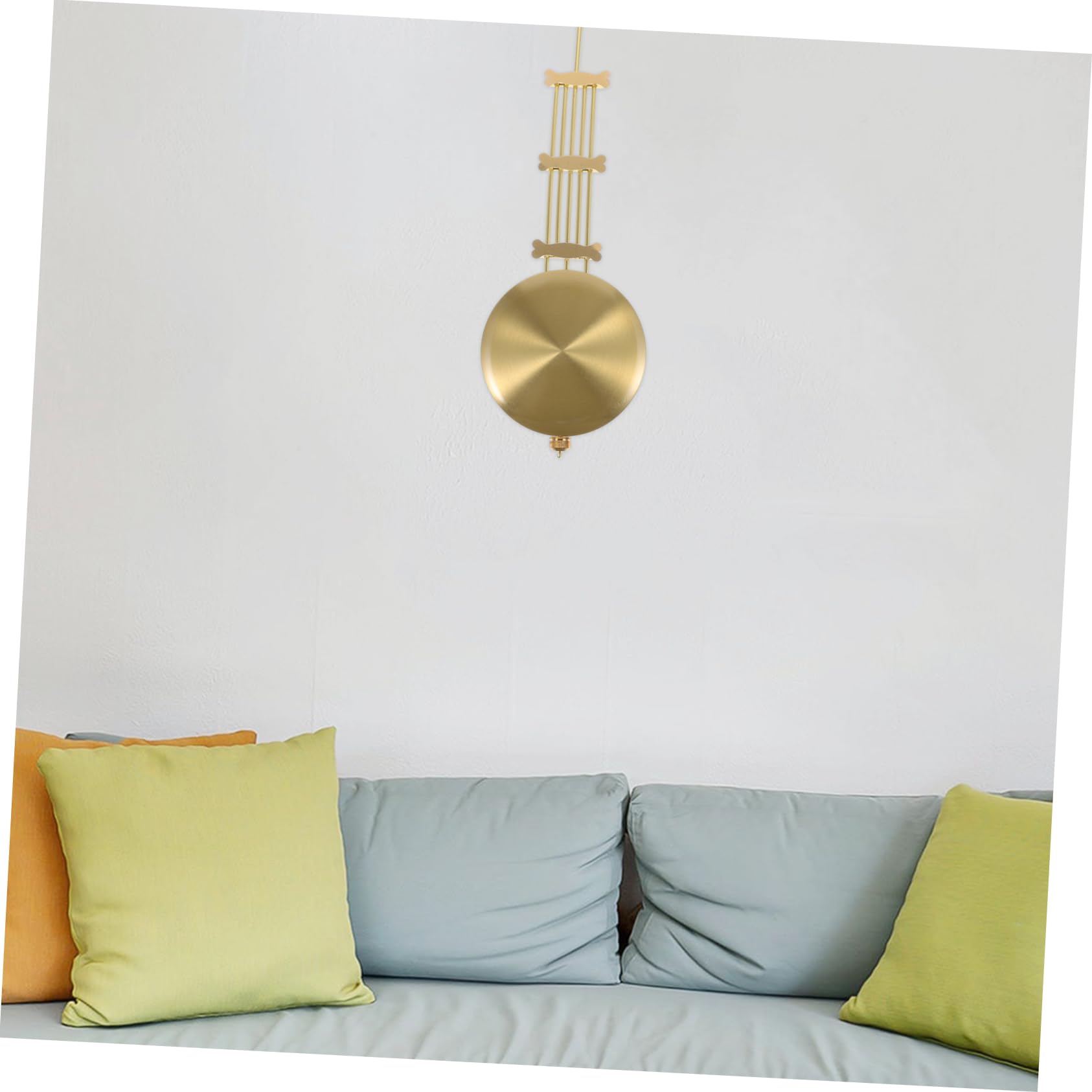 Pendule Doré Brillant Pour Horloge Murale Homoyoyo - Pièce De Rechange Métal 15 Cm X 6 Cm, Élégante Et Durable