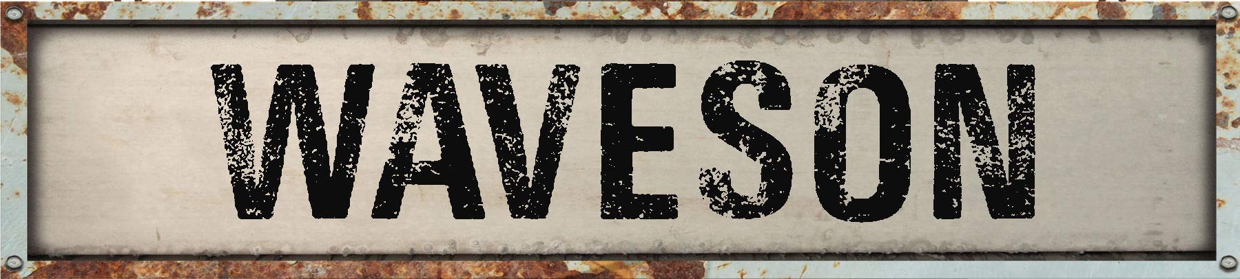 Waveson 8" Rectangle White Paint Weathered Painted Metal Rustic Rusty Shaped Look Magnet for use on Any Steel Surface