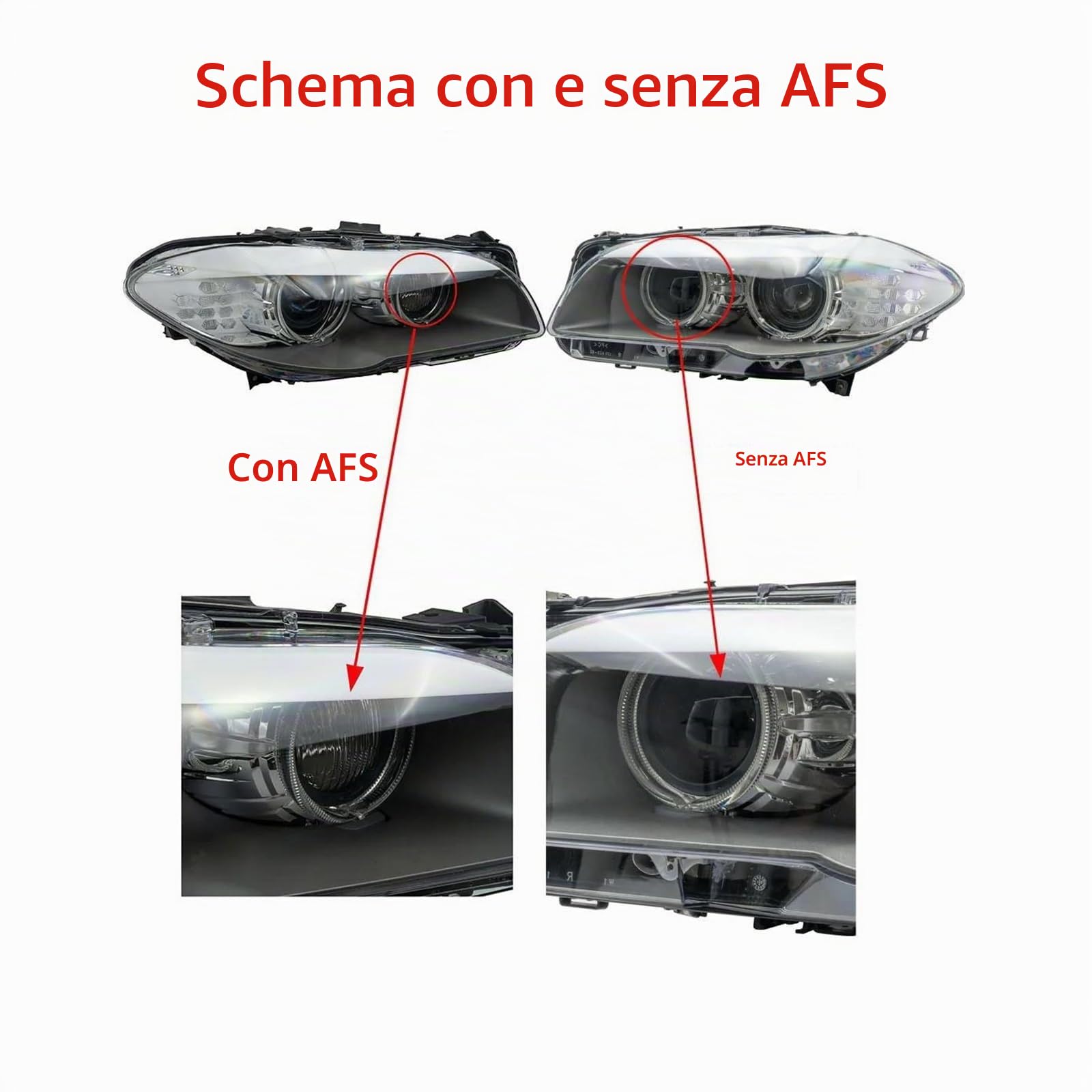 Faro Faro Doppio Per Ernia Per BMW 2011-2013 Serie 5 F10 F11 F18 OME 63117271912 63117271911 Con AFS 63117271907 63117271908 Faro Anteriore(Without AFS Right)