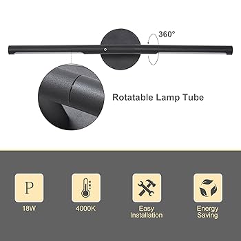 Eternity 「lose sight of...」 LINSEEDS Matte Black Bathroom Light Fixtures Over Mirror 24