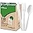 BIOCEAN 100%Compostable No Plastic Knives Disposable Forks Spoons Plastic Utensils, The Heavyweight Heavy Duty Flatware is Eco Friendly Products for Lounge Party Wedding BBQ Picnic Camping [150 Count]