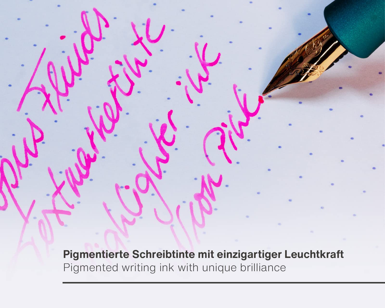 Octopus Fluids Neon-Textmarkertinte für Füllhalter, 6 x 30 ml | Sechs Neonfarben, pigmentiert und lichtecht, zum Markieren und Schreiben, fluoreszierend unter UV-Licht