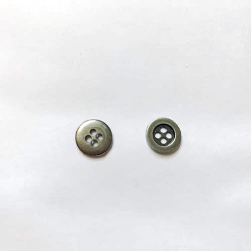 100pcs Zinc Metal Alloy Sewing Button Metal Buttons Round 4