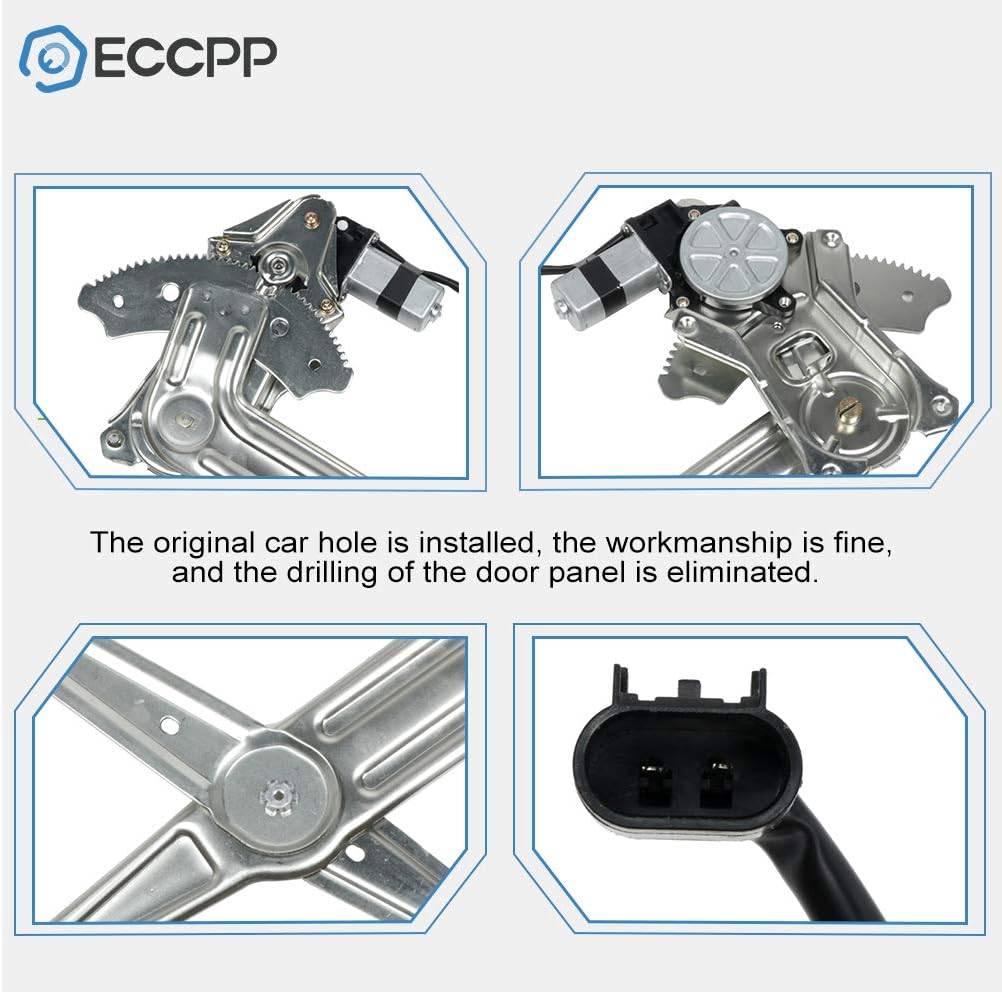 ECCPP Rear Right Passenger Side Power Window Regulator with Motor Assembly Replacement fit 2002-2008 for Dodge for Ram 1500 2003-2009 for Dodge for Ram 2500 3500 55276102AC