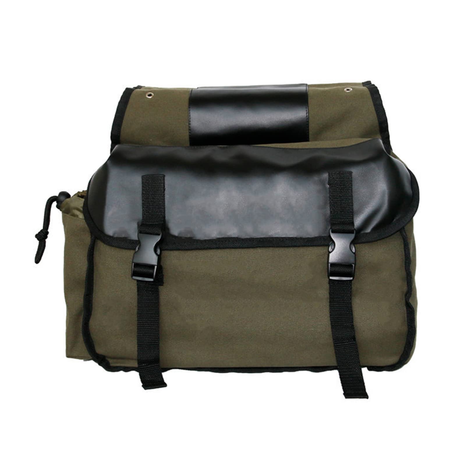 Dabey Sacoche de Selle Moto Grande Capacité - Sac d'Équitation Voyage en Toile Étanche - Boîte Côté Outils Pochette pour Moto Army Green