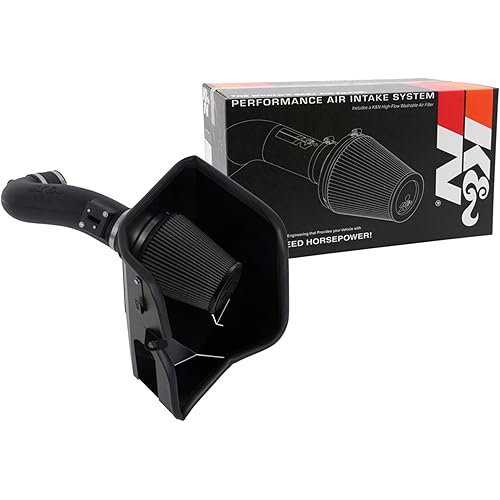 K&N Cold Air Intake System: Dry-Flow Air Filter, Increase Performance & Towing: Compatible with 2019-2025 Chevy/GMC/Cadillac Silverado 1500, Suburban, Tahoe, Sierra 1500, Yukon, Escalade, 30-3110