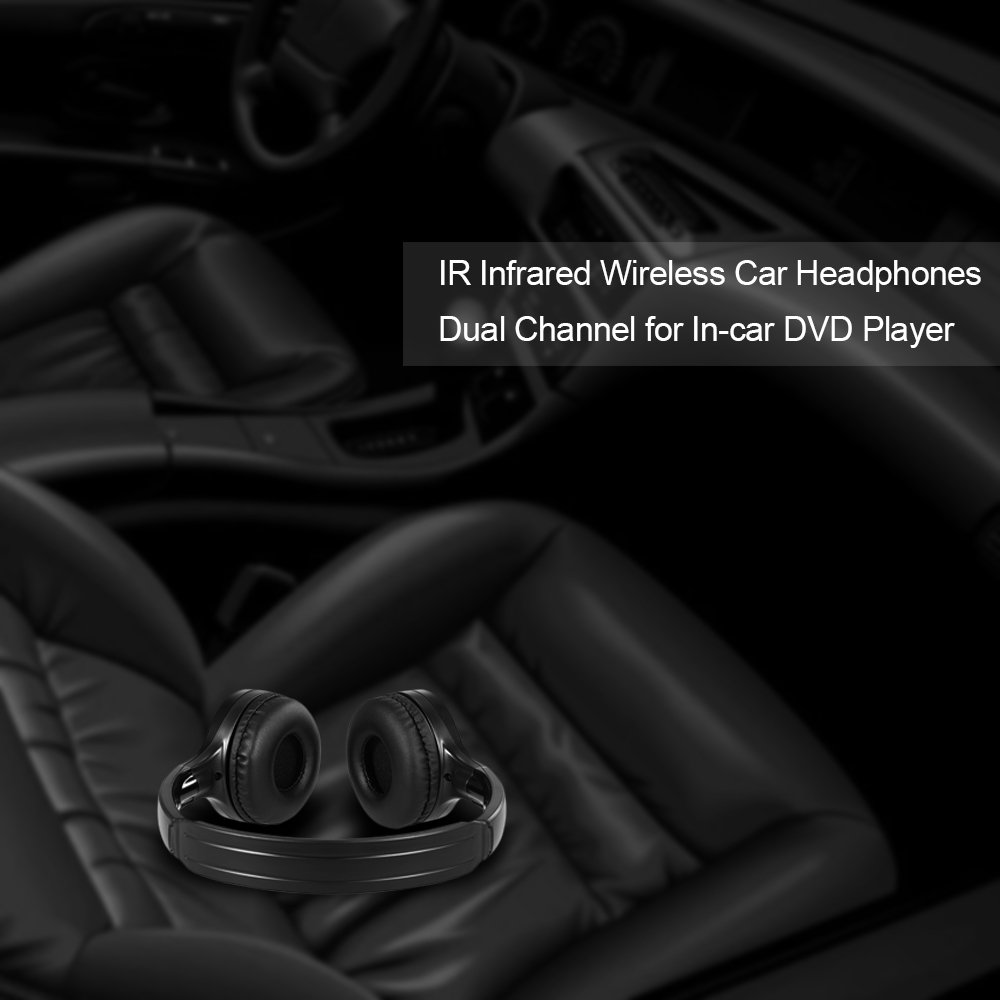 Docooler IR Infrarossi Cuffie Senza Fili dell'automobile Auricolare Stereo Auricolari Cablati Doppio Canale Per Lettore DVD in Auto