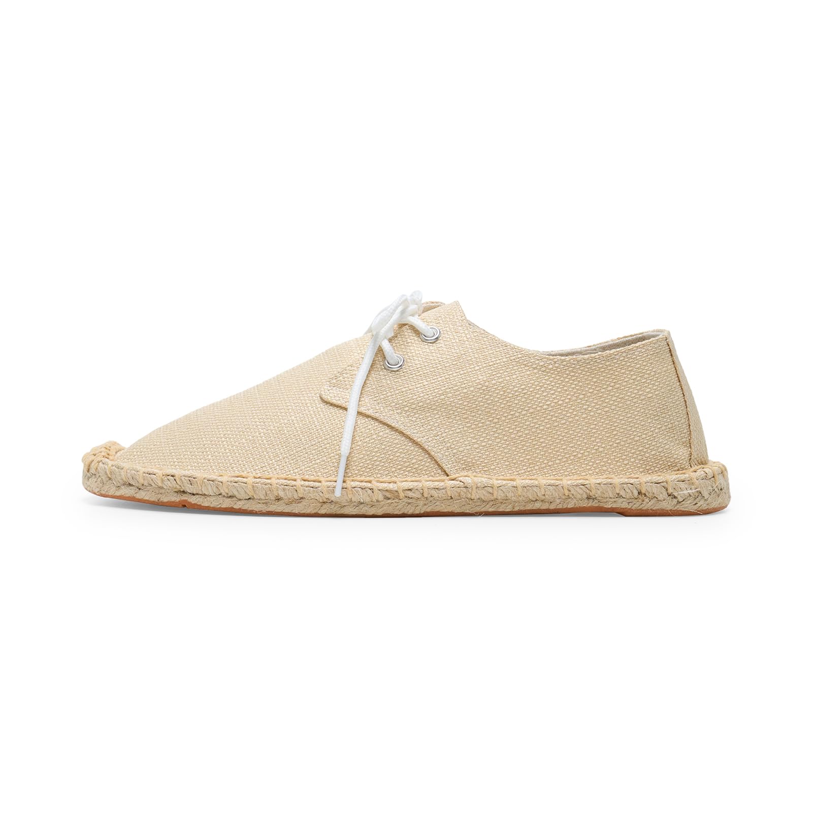 Alexis Leroy Espadrilles pour Hommes Plate en Toile à Lacets