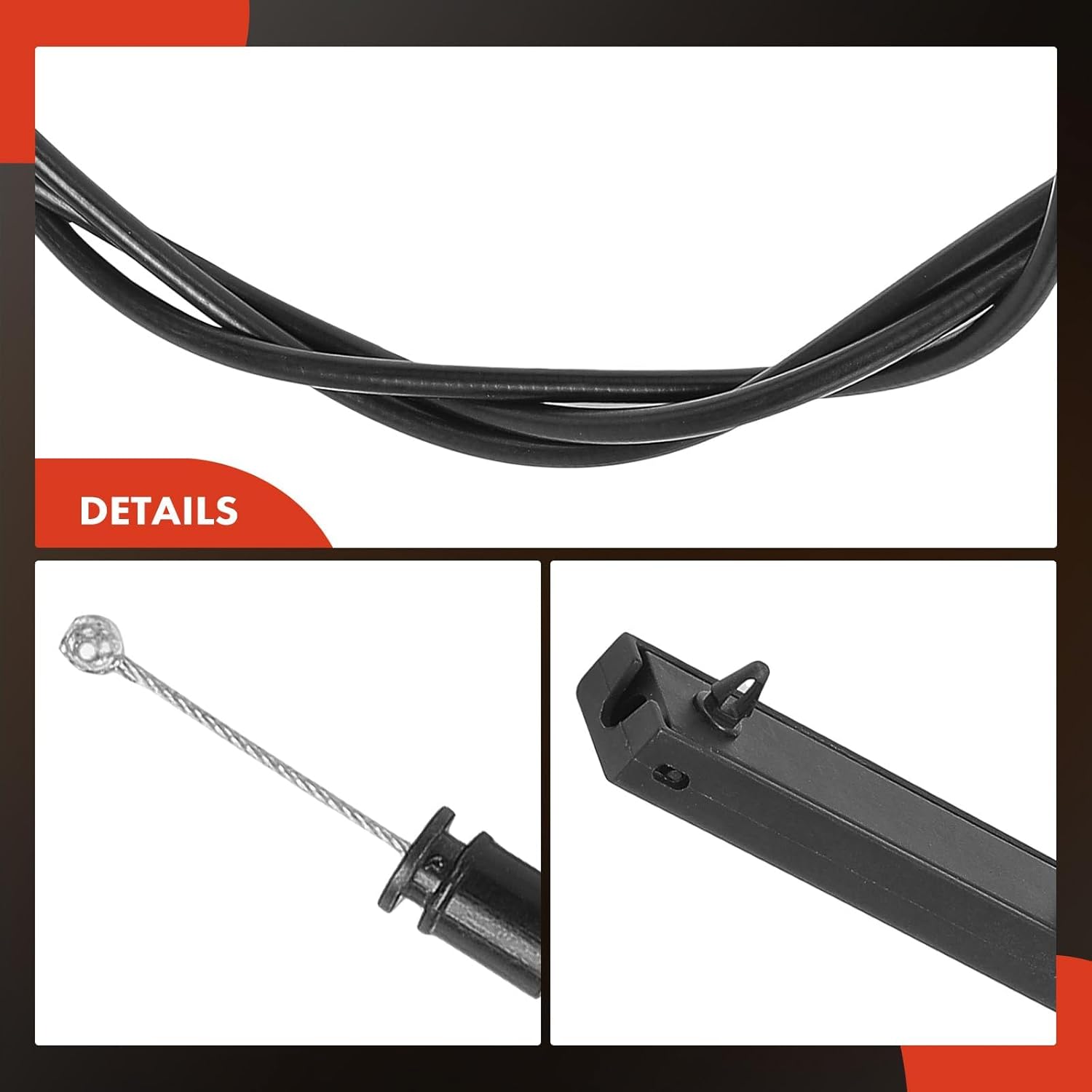 A-Premium Front Hood Latch Release Cable without Handle Compatible with BMW 325i/325xi/330i/330xi 2006, 335d 2009-2011, 335i 2007-2013, 335i xDrive 2009-2013, 335xi 2007-2008, X1, M3, 50 Inch