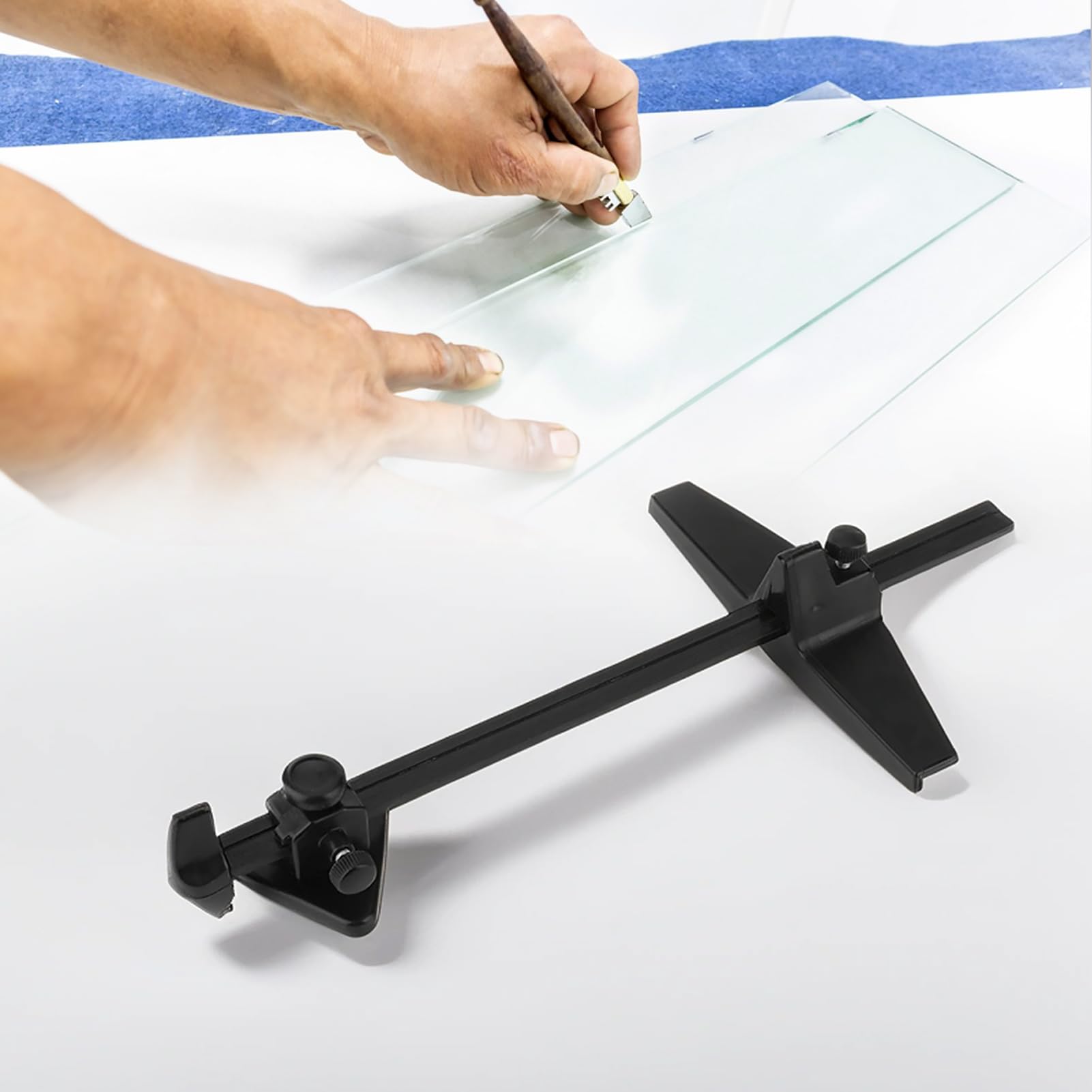 Glass Strip Cutter,Hand Operated Strip Type Glass Cutting System, Stained Glass Strip Cutter,Ring Gass Cutter Hand Operated Tools for Stained Glass Industrial Supplies from 3cm to 30cm