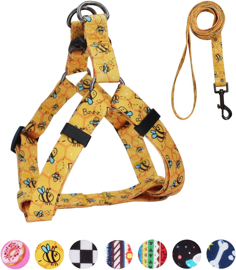 Dog Harness Leash Set Adjustable Heavy Duty No Pull Harnesses
