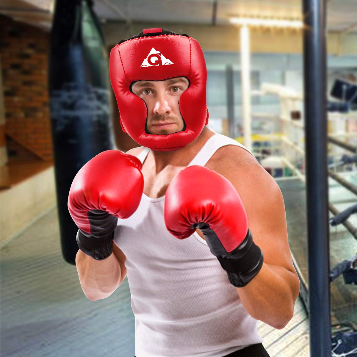 Box-Kopfbedeckung für Kinder und Erwachsene, PU-Leder, MMA Helm für Traning, Kickboxen, MMA Muay Thai, Sparring, Kampfsport, Karate, Taekwondo
