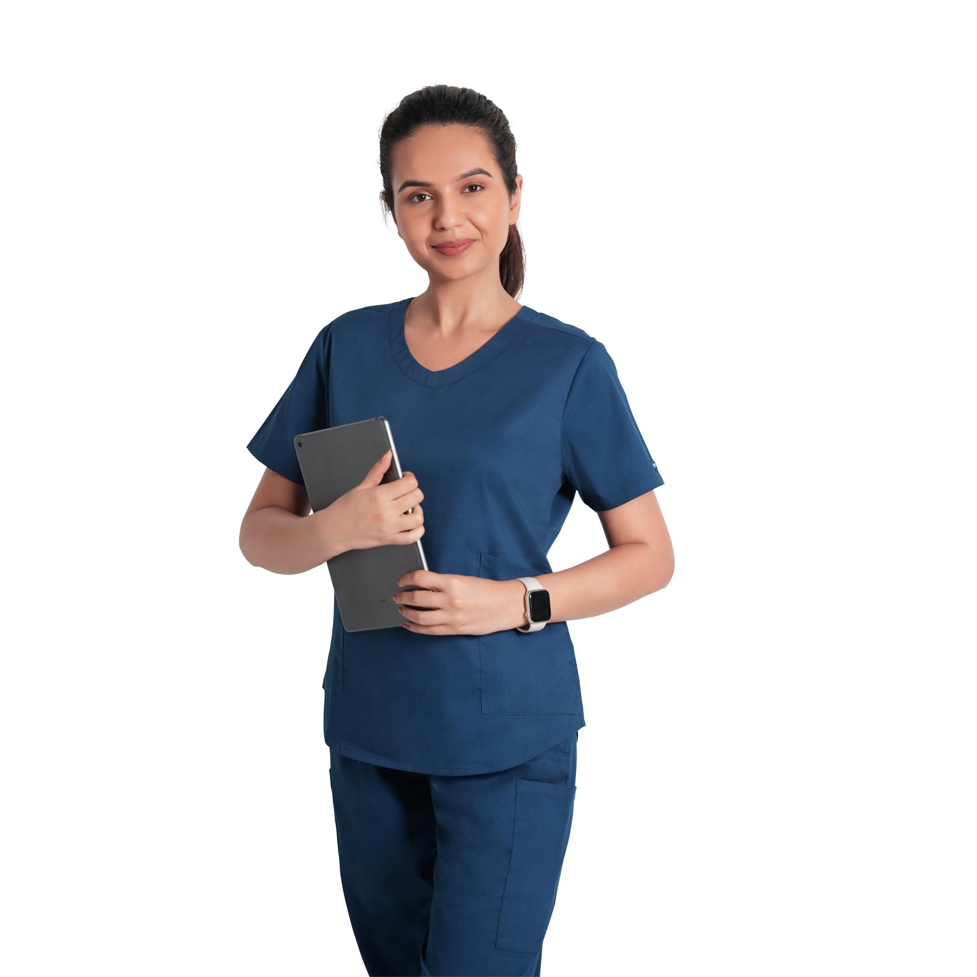 ScrubStory Womens 2-Pocket Classic Fit Scrub Top, Size L/T (Air Blue), V-Neck| Stain and Water Repellant | Scrubs for Doctors Female, Nurse, Lab, OT Professionals (B0D2J5MPGR) Amazon Price History, Amazon Price Tracker