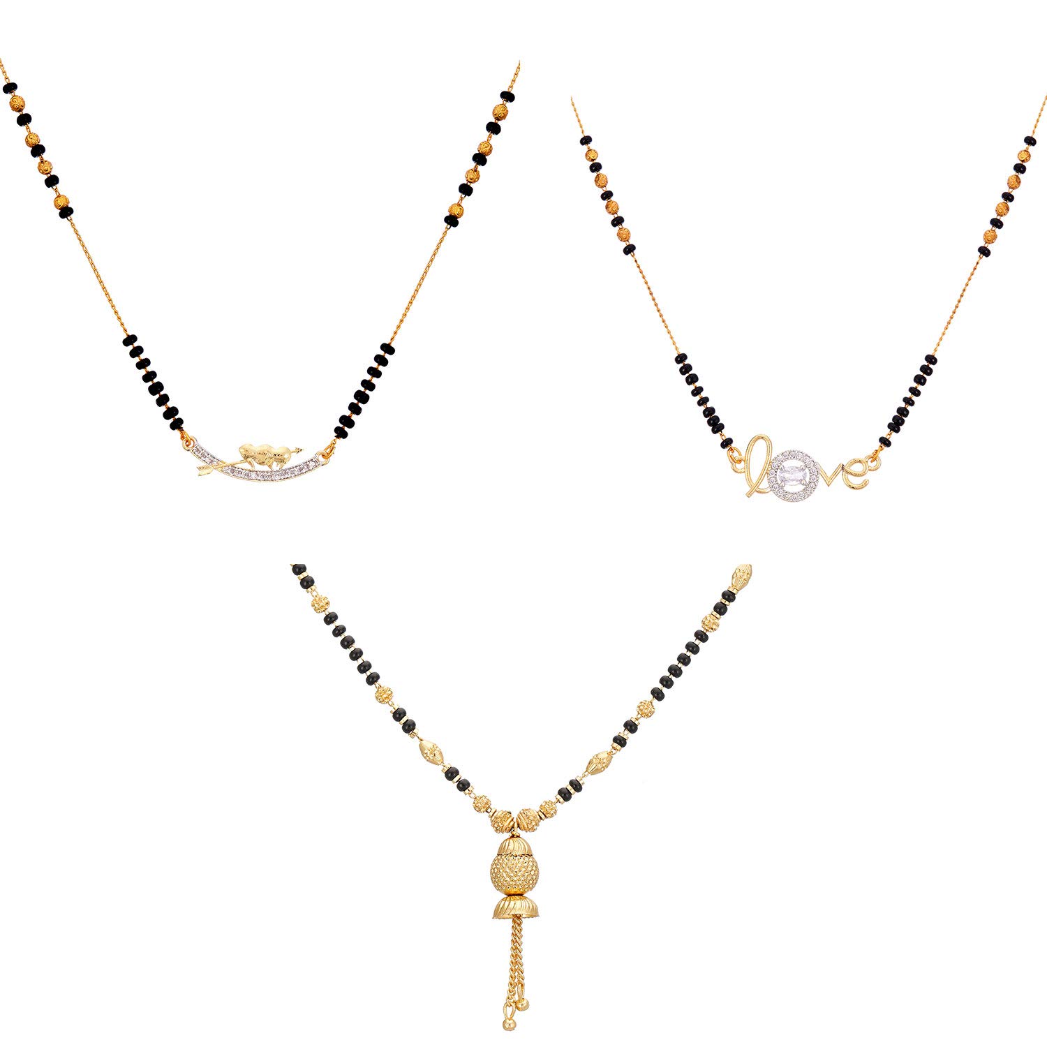See full amazon price history chart for ZENEME Mangalsutra Gold Plated American Diamond Necklace Jewellery Combo of 3 Mangalsutra Tanmaniya Nallapusalu Black Bead Chain For Women (Design 11) (Style_06) ZENEME Mangalsutra Gold Plated American Diamond Necklace Jewellery Combo of 3 Mangalsutra Tanmaniya Nallapusalu Black Bead Chain For Women (Design 11) (Style_06) (B08XQVR6LV) Amazon Price History, Amazon Price Tracker
