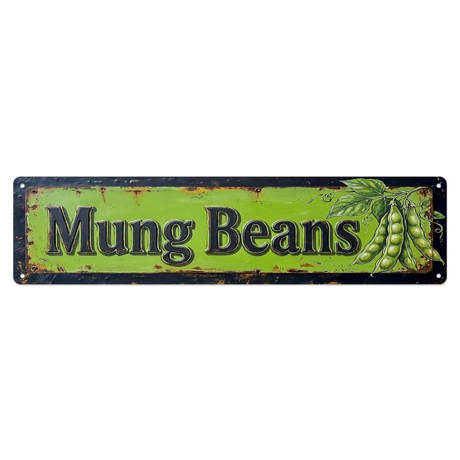 Vintage Mung Beans Sprout Farmhouse Metal Tin Sign