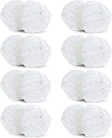 Vista 25 de Hombys Hilo de felpilla gruesa verde salvia para tejer a ganchillo y tejer, hilo grueso y esponjoso súper voluminoso para tejer a mano manta, hilo