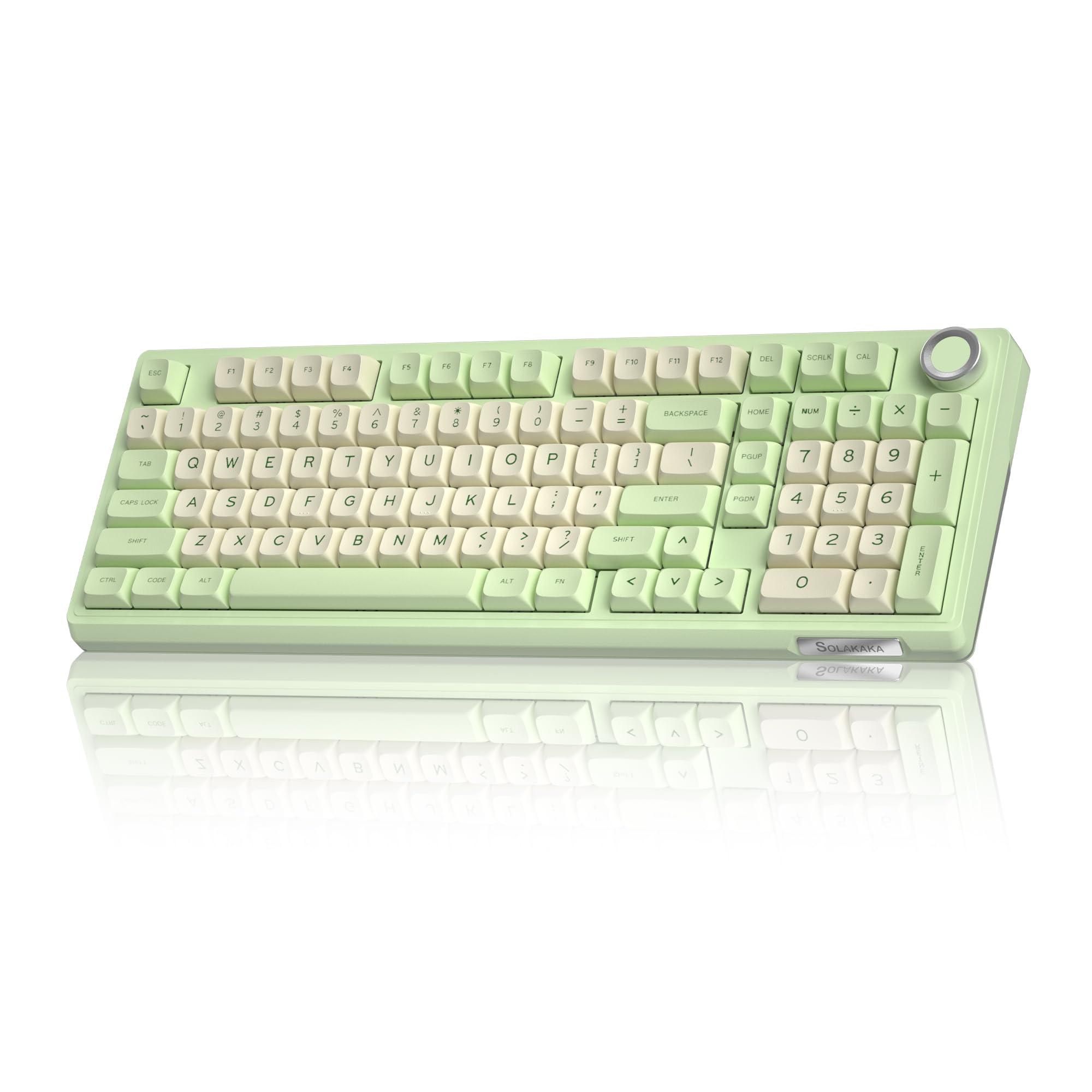 SOLAKAKA KI99 Pro Wireless Mechanical Keyboard Quiet Switch,Hot Swappable Pre-Lubed Switches Silent Keyboard with RGB Backlit,Gasket Structure Computer Gaming Keyboards(GreenWhite, Silent Switch)