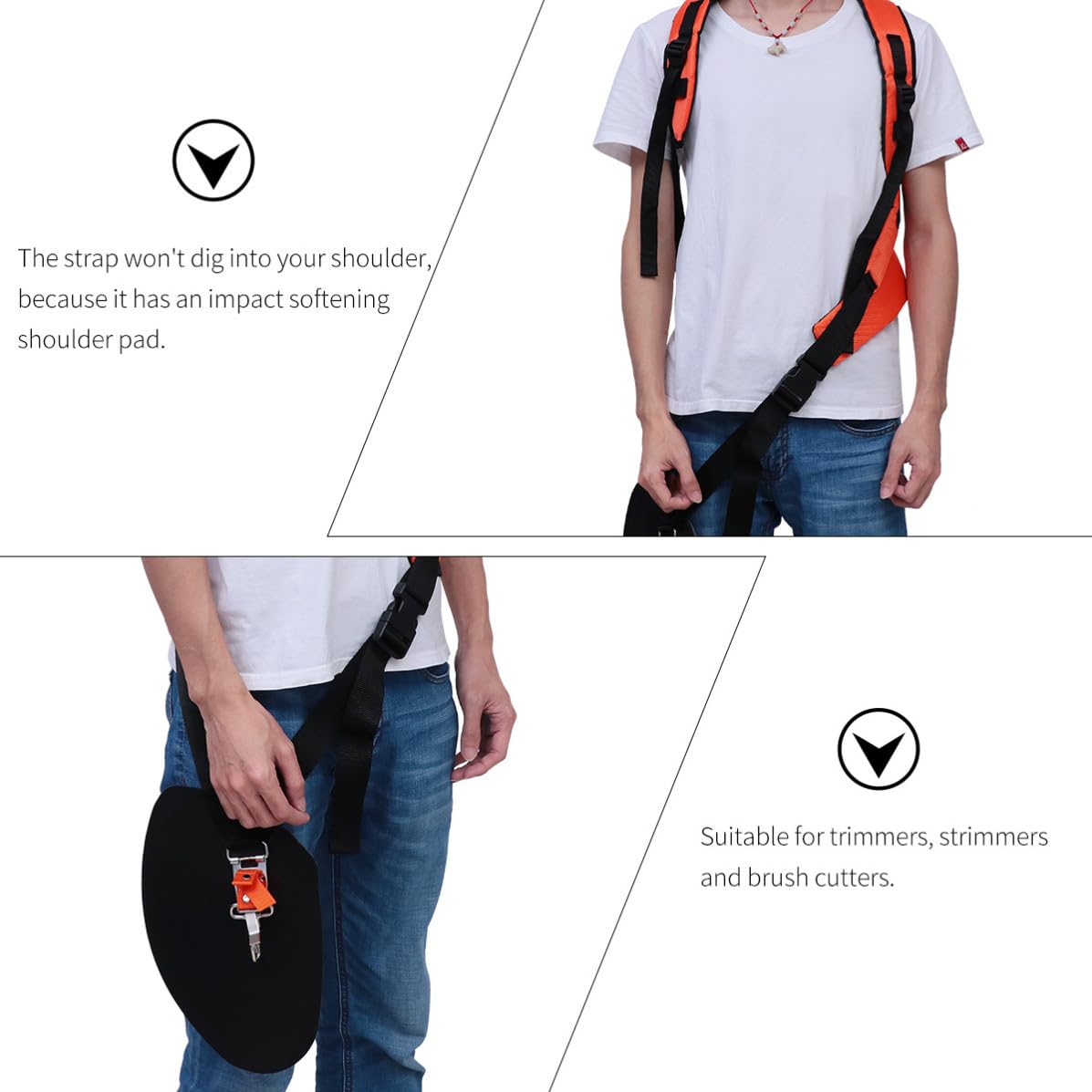 Arnés para Desbrozadora en Forma Doble Hombro Acolchado