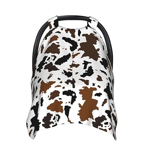 Miniatura 2 de Funda para asiento de coche de bebé con estampado de vaca occidental, cubierta de lactancia multiusos para mamá, fundas de lactancia para recién