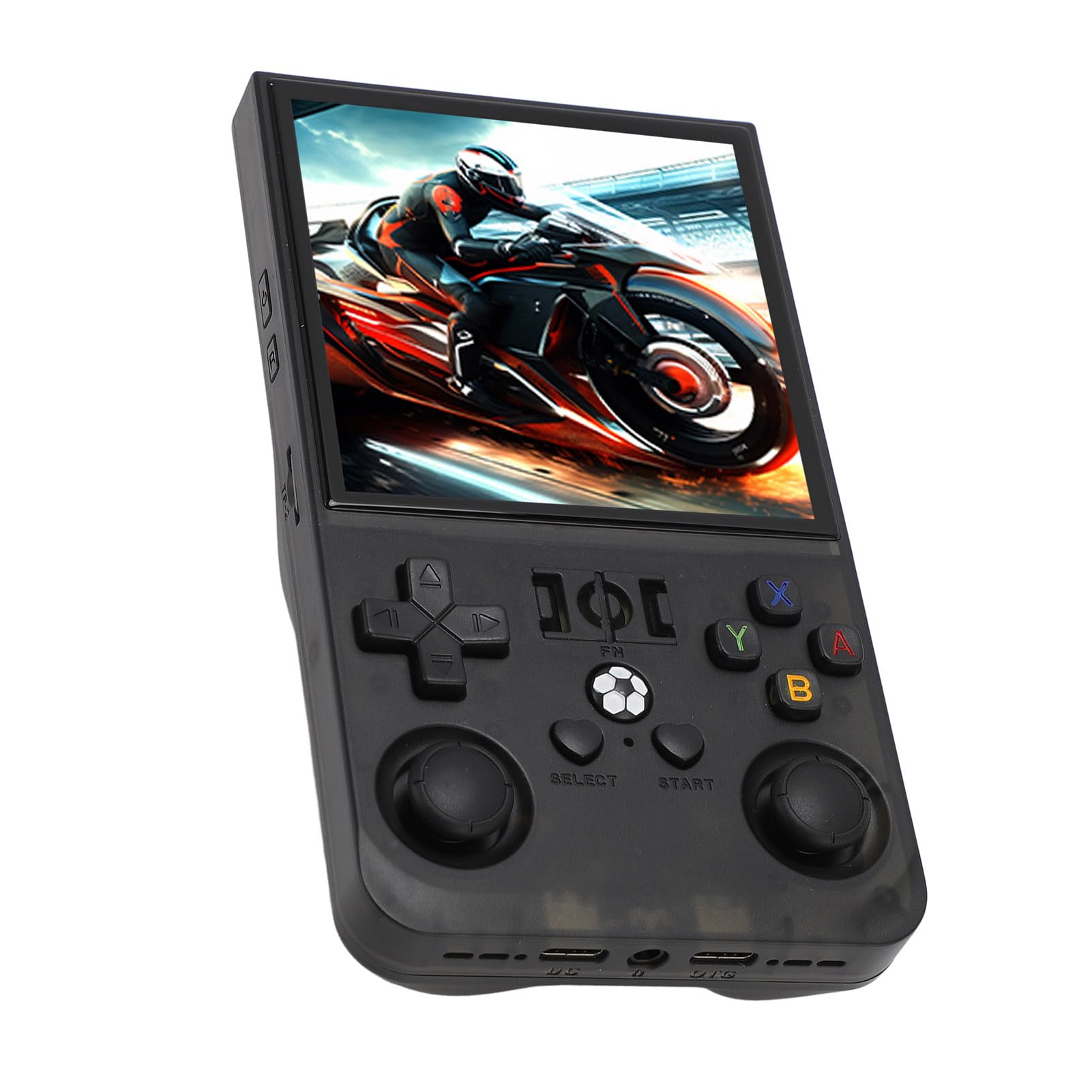 Console di gioco portatile retrò, dispositivo di gioco portatile con schermo IPS da 4 pollici 720x720, batteria ricaricabile da 4000 mAh, doppio joystick 3D per Linux, include (128 GB)