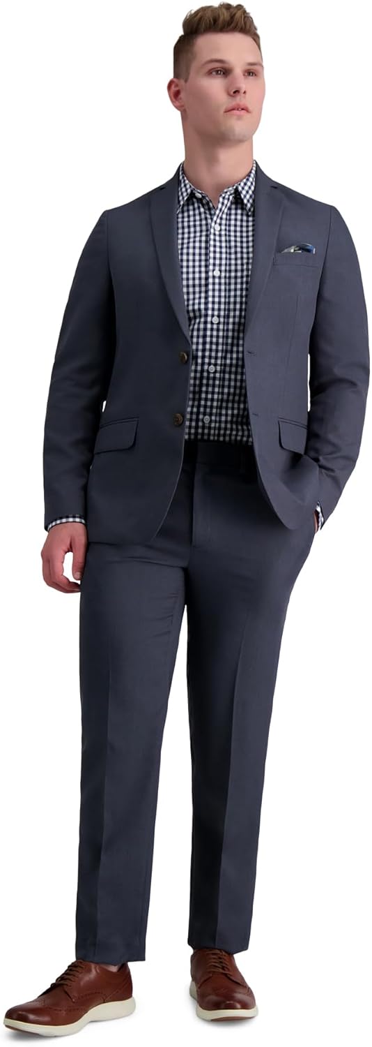Haggar Mens Smart Wash with Repreve Slim Fit Stretch Machine Washable Suit Separates - Pants & Jackets - Image 2