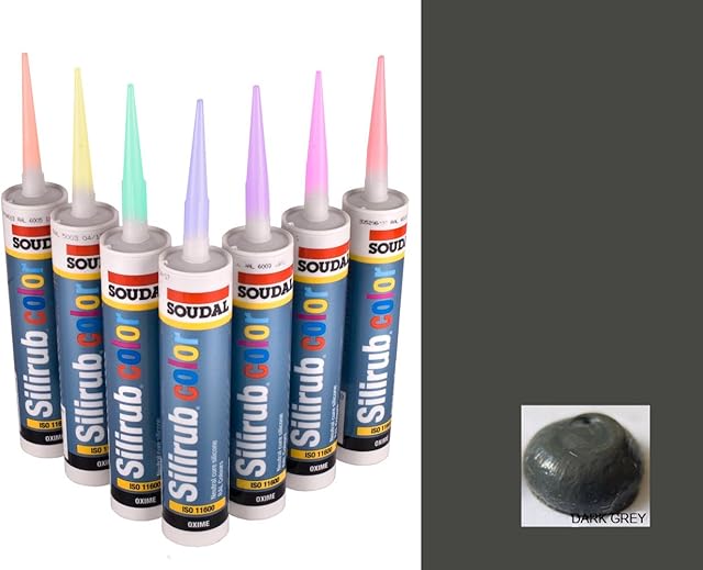 Colour Dark Grey Premium Silicone Putty Soudal Silk Sealant 310 ml