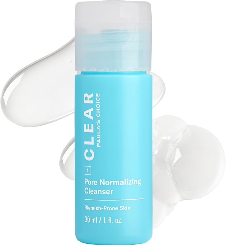 CLEAR Pore Normalizing Acne Facial Cleanser | Salicylic Acid Face Wash for Clogged & Enlarged Pores, Redness & Blackhead-Prone Skin, Fragrance-Free