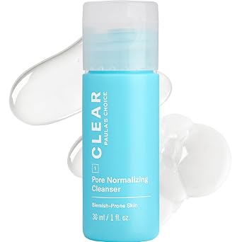 Paulas Choice CLEAR Pore Normalizing Facial Cleanser, Acne Daily Face Wash, Salicylic Acid Face Cleanser for Clogged & Enlarged Pores, Redness, Suitable for Blackhead-Prone Skin Fragrance Free