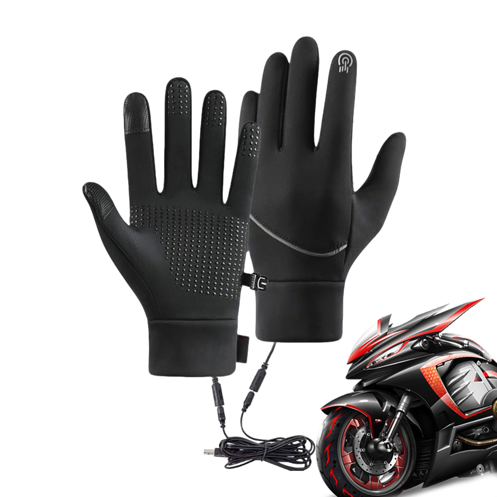 Heated Gloves Touchscreen Mittens USB
