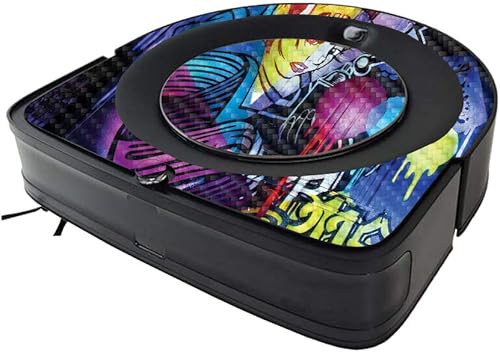 MIGHTY SKINS Piel de fibra de carbono compatible con iRobot Roomba S9 al vacío, cobertura mínima  Midnight Mischief  Acabado de fibra de carbono