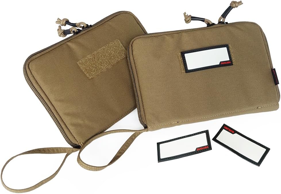 2-Pack Soft Pistol Cases Handgun Case Soft Pistol Rug Case Tactical Handgun Storage Pouch with for Hunting Shooting Range Sports Home storage,「3 of ID Patches Included」 - Image 4