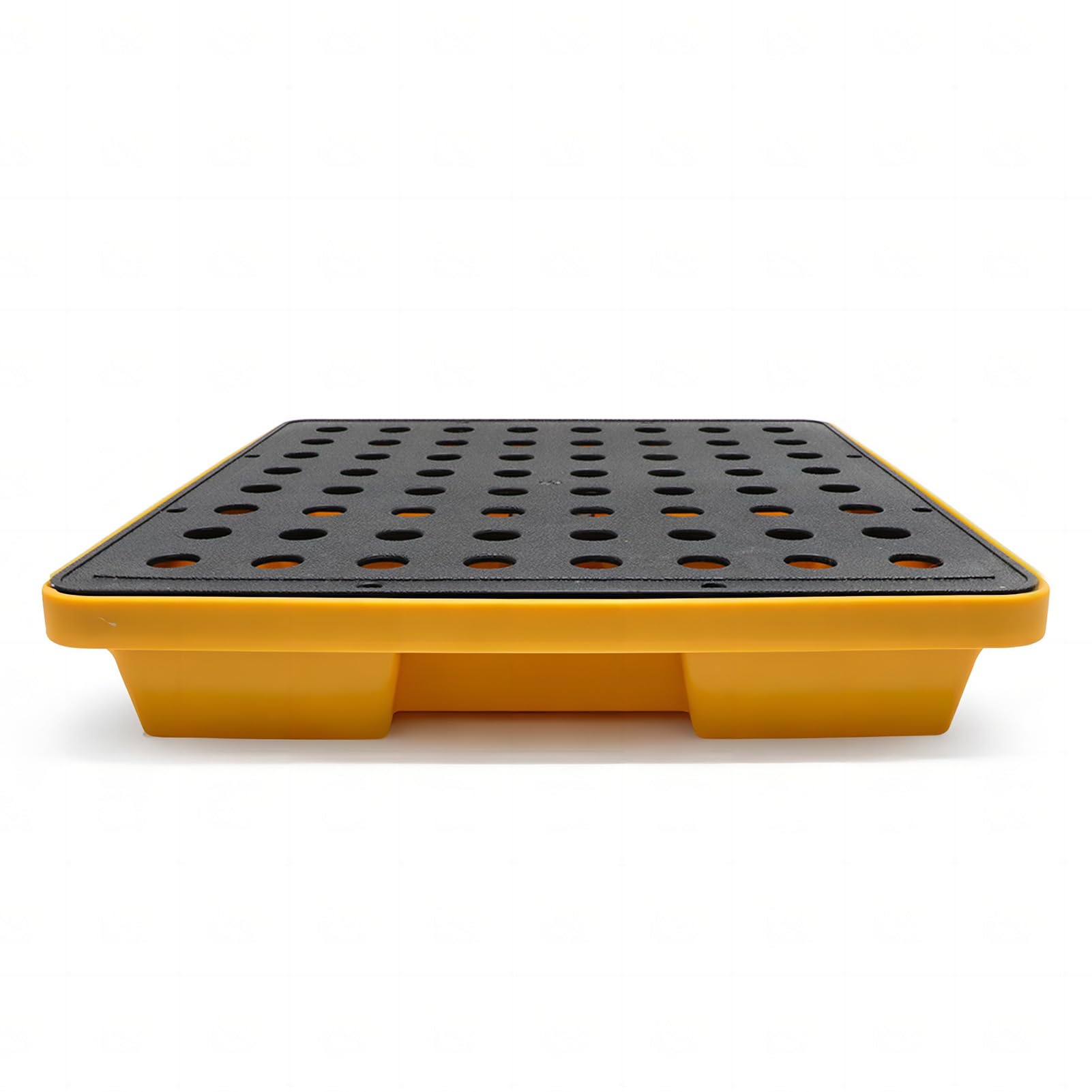 Vasca di contenimento chimico con griglia rimovibile – in plastica antiperdita impilabile facile da pulire per laboratorio officina e industria (33 * 33 * 5.8cm)
