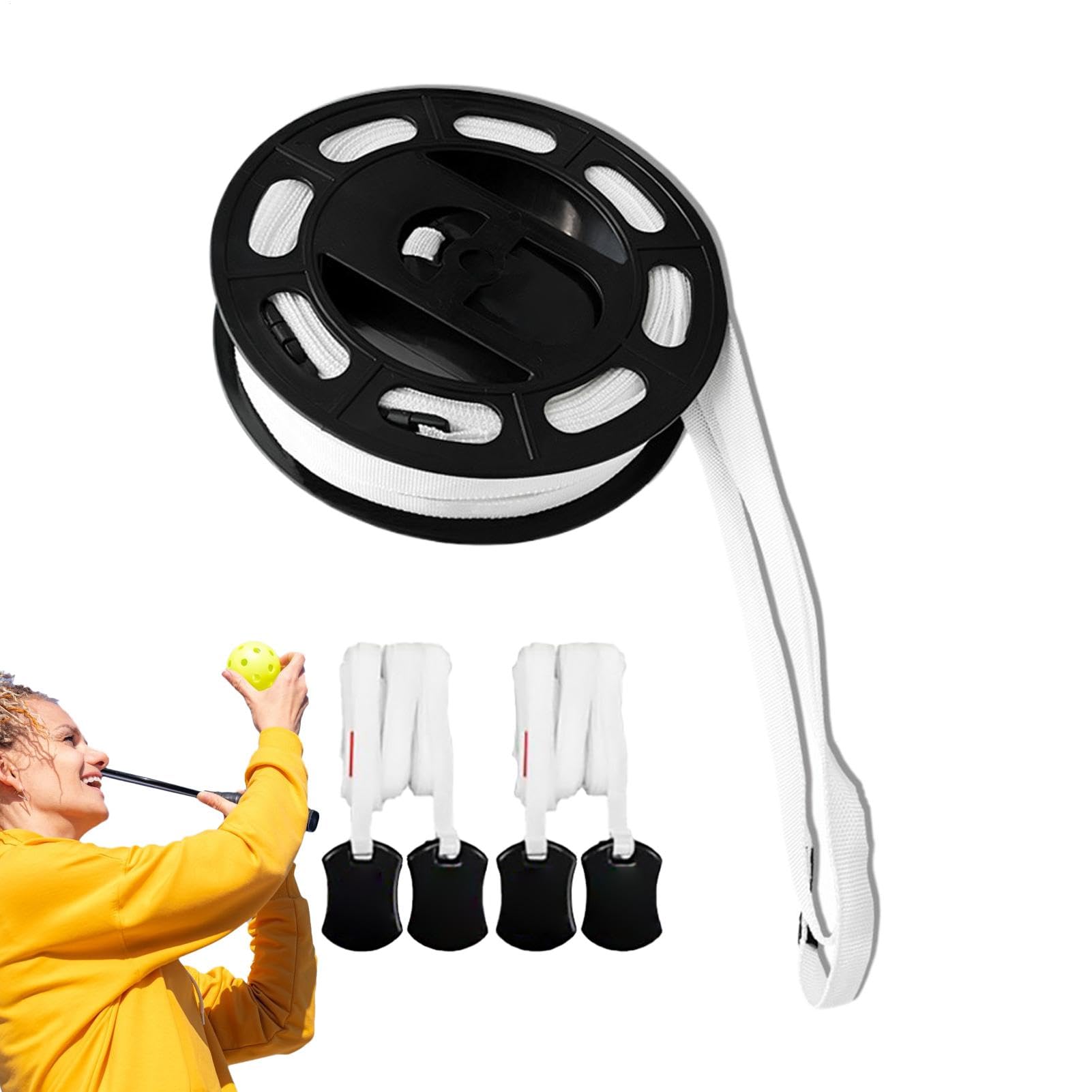 Pickleball-Linien für das Feld im Freien, Pickleball-Grenzlinien – Grenzmarker für das Training im Freien – 20 x 44 Fuß Markierungen für den Beachvolleyball von T